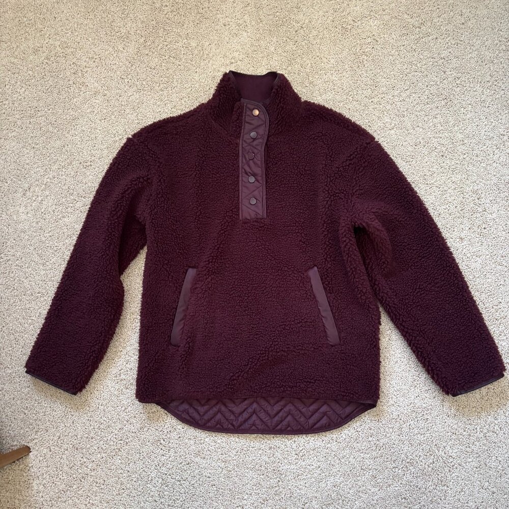 Athleta Deep Pile Snap Fleece